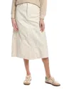 Re/done Mid-rise Seamed Skirt In White