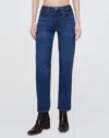 Re/done Mid Rise Stove Pipe Jean In Monterey Fade In Blue
