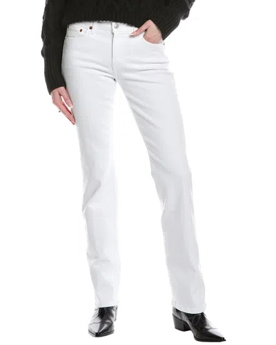 Re/done Mid-rise White Baby Boot Jean