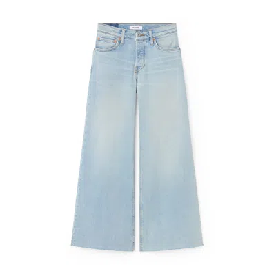 Re/done Mid-rise Wide-leg Crop Jeans In Undertow