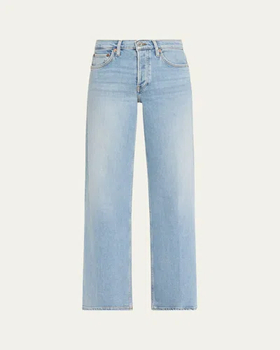 Re/done Mid-rise Wide-leg Jeans In Blue