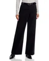 Re/done Mid Rise Wide Leg Pants In Black