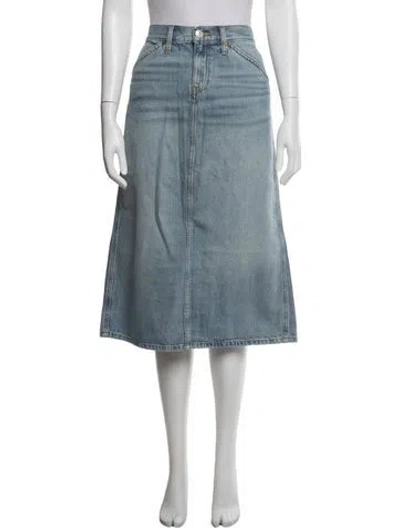 Pre-owned Re/done Midi Length Skirt In Blue