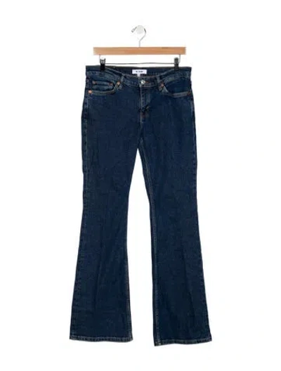 Pre-owned Re/done Mid-rise Flared Jeans In Blue
