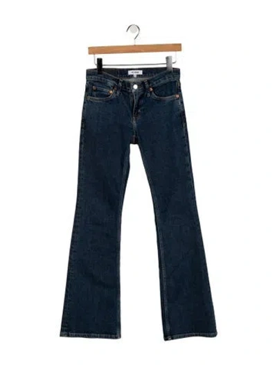 Pre-owned Re/done Mid-rise Flared Jeans In Blue