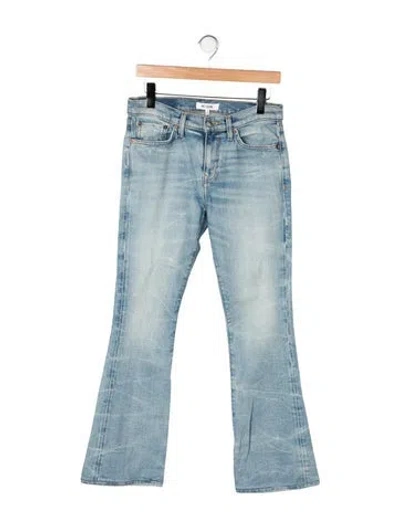 Pre-owned Re/done Mid-rise Flared Jeans In Blue