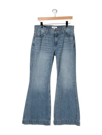 Pre-owned Re/done Mid-rise Flared Jeans In Blue