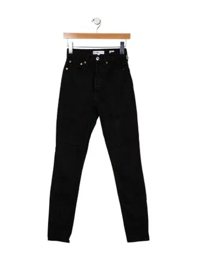 Pre-owned Re/done Mid-rise Skinny Leg Jeans In Black