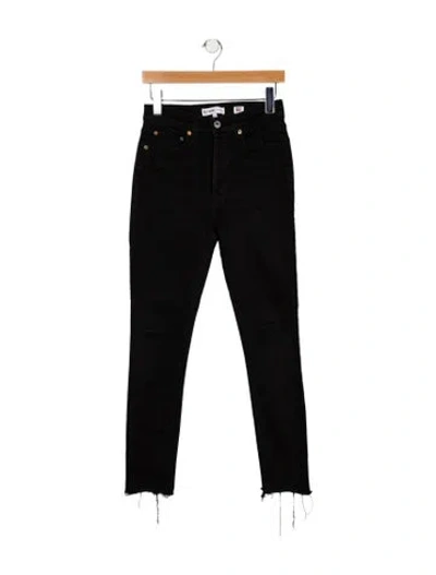 Pre-owned Re/done Mid-rise Skinny Leg Jeans In Black