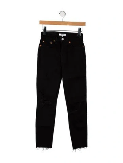 Pre-owned Re/done Mid-rise Skinny Leg Jeans In Black