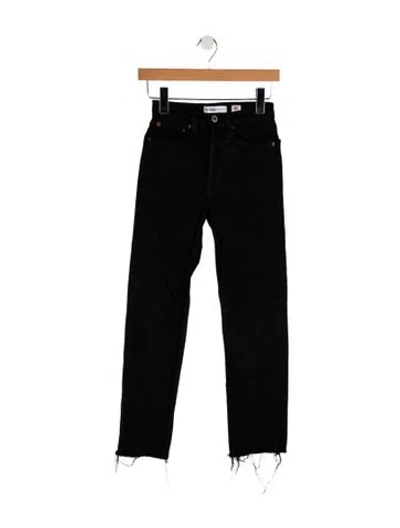 Pre-owned Re/done Mid-rise Skinny Leg Jeans In Black