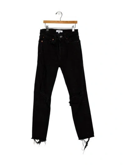 Pre-owned Re/done Mid-rise Skinny Leg Jeans In Black