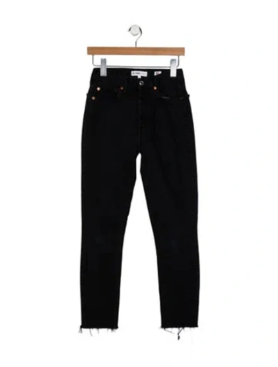 Pre-owned Re/done Mid-rise Skinny Leg Jeans In Black