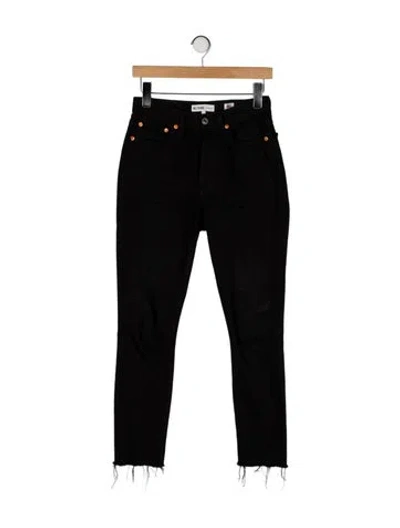 Pre-owned Re/done Mid-rise Skinny Leg Jeans In Black