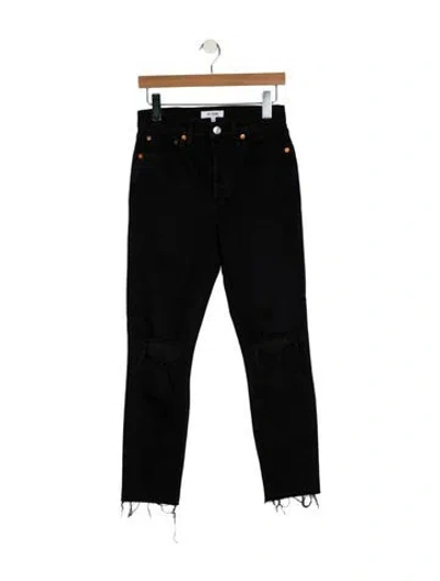 Pre-owned Re/done Mid-rise Skinny Leg Jeans In Black