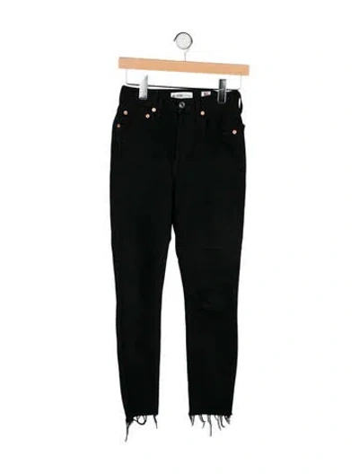 Pre-owned Re/done Mid-rise Skinny Leg Jeans In Black