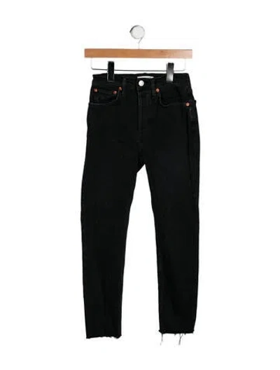 Pre-owned Re/done Mid-rise Skinny Leg Jeans In Black
