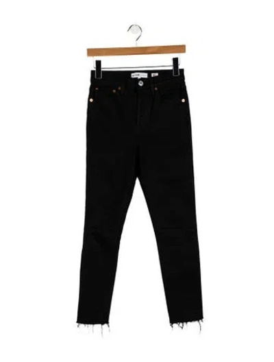 Pre-owned Re/done Mid-rise Skinny Leg Jeans In Black