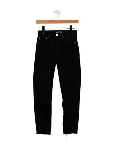 Pre-owned Re/done Mid-rise Skinny Leg Jeans In Black