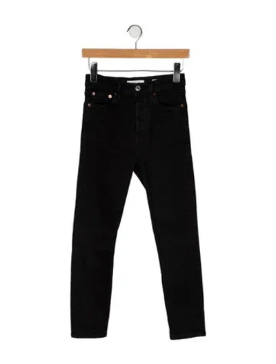 Pre-owned Re/done Mid-rise Skinny Leg Jeans In Black