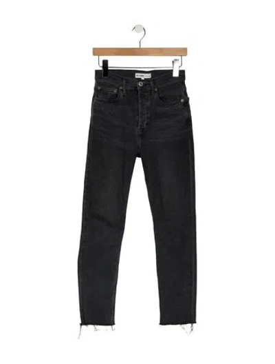 Pre-owned Re/done Mid-rise Skinny Leg Jeans In Black