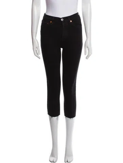 Pre-owned Re/done Mid-rise Skinny Leg Jeans In Black