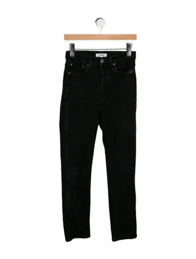 Pre-owned Re/done Mid-rise Skinny Leg Jeans In Black