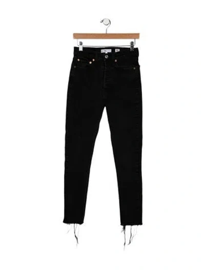 Pre-owned Re/done Mid-rise Skinny Leg Jeans In Black