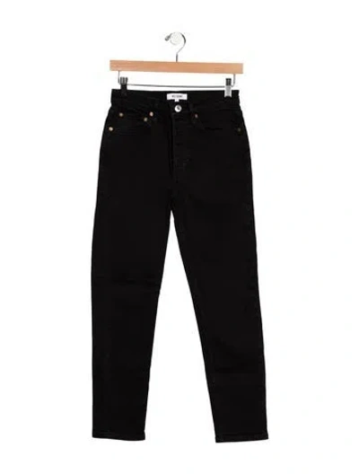 Pre-owned Re/done Mid-rise Skinny Leg Jeans In Black