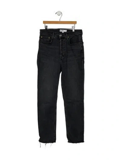 Pre-owned Re/done Mid-rise Skinny Leg Jeans In Black