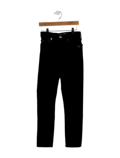 Pre-owned Re/done Mid-rise Skinny Leg Jeans In Black