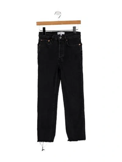 Pre-owned Re/done Mid-rise Skinny Leg Jeans In Black