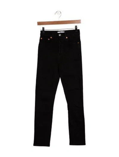 Pre-owned Re/done Mid-rise Skinny Leg Jeans In Black
