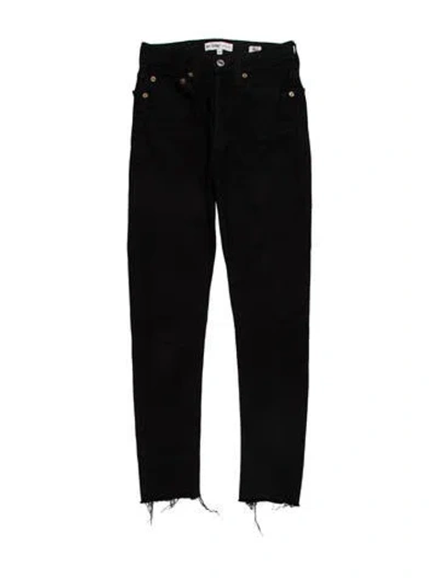 Pre-owned Re/done Mid-rise Skinny Leg Jeans In Black