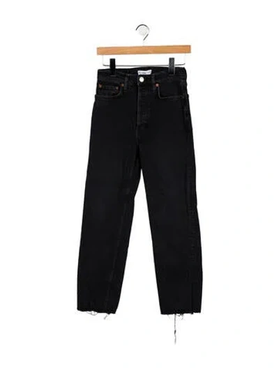 Pre-owned Re/done Mid-rise Skinny Leg Jeans In Black