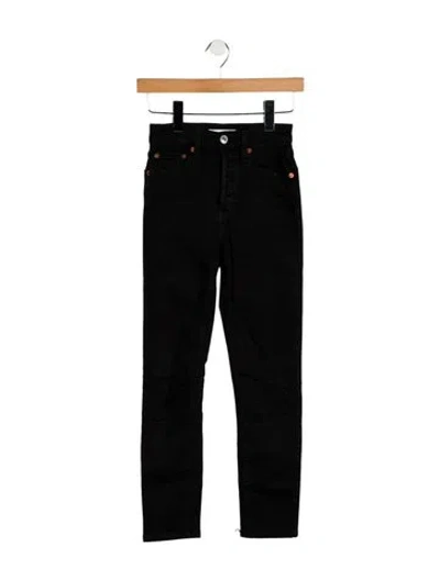 Pre-owned Re/done Mid-rise Skinny Leg Jeans In Black