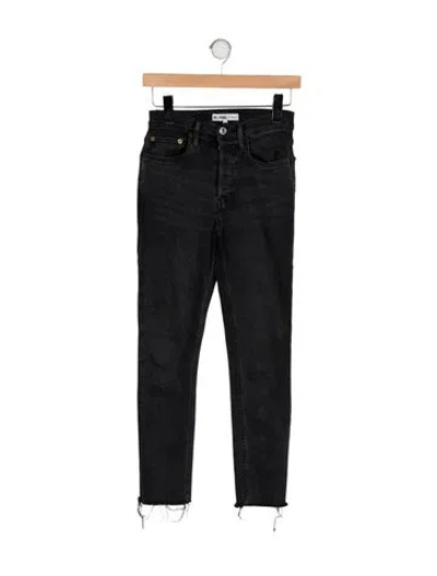Pre-owned Re/done Mid-rise Skinny Leg Jeans In Black