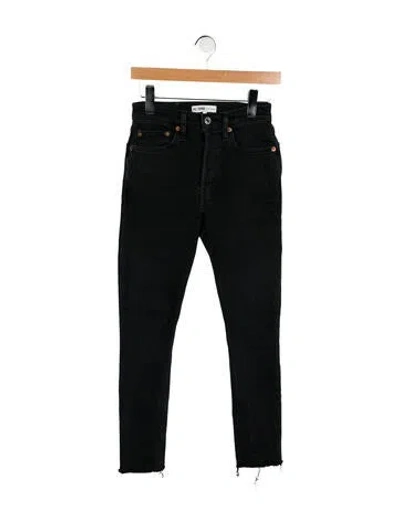 Pre-owned Re/done Mid-rise Skinny Leg Jeans In Black