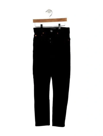 Pre-owned Re/done Mid-rise Skinny Leg Jeans In Black