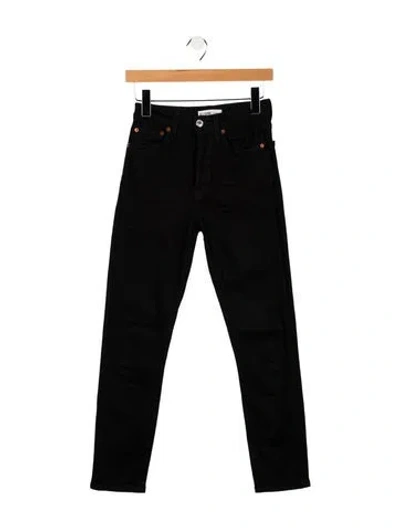 Pre-owned Re/done Mid-rise Skinny Leg Jeans In Black