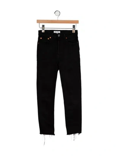 Pre-owned Re/done Mid-rise Skinny Leg Jeans In Black