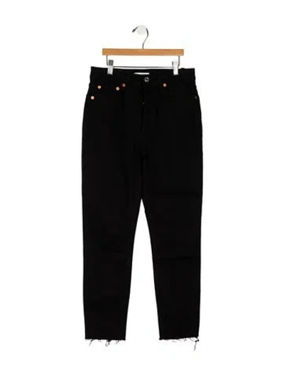 Pre-owned Re/done Mid-rise Skinny Leg Jeans In Black