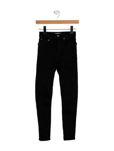 Pre-owned Re/done Mid-rise Skinny Leg Jeans In Black