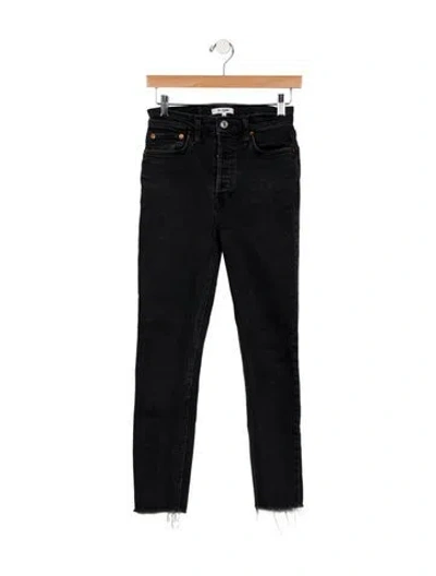 Pre-owned Re/done Mid-rise Skinny Leg Jeans In Black