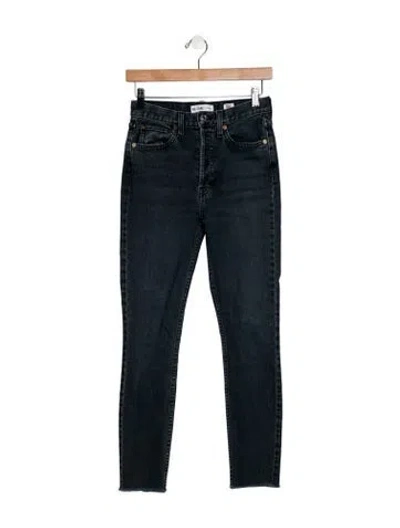 Pre-owned Re/done Mid-rise Skinny Leg Jeans In Black