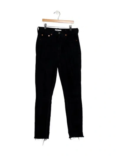 Pre-owned Re/done Mid-rise Skinny Leg Jeans In Black