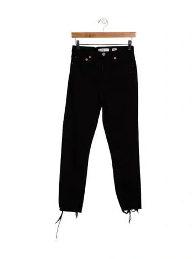 Pre-owned Re/done Mid-rise Skinny Leg Jeans In Black
