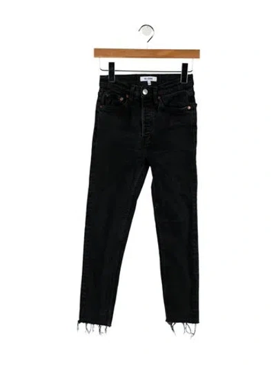 Pre-owned Re/done Mid-rise Skinny Leg Jeans In Black
