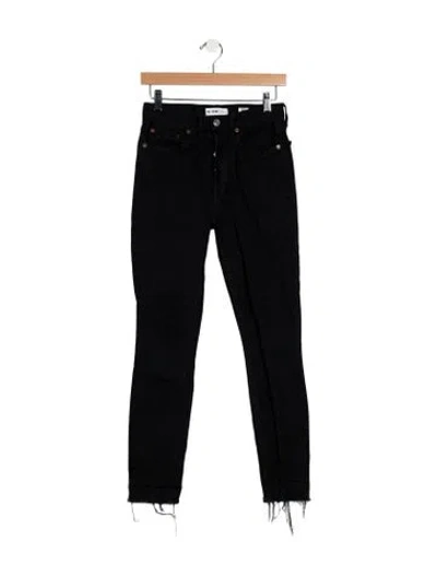 Pre-owned Re/done Mid-rise Skinny Leg Jeans In Black