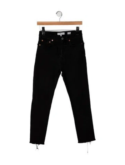 Pre-owned Re/done Mid-rise Skinny Leg Jeans In Black